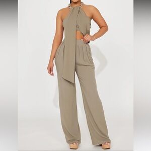 NEW FashionNova Crop Top Pant Set